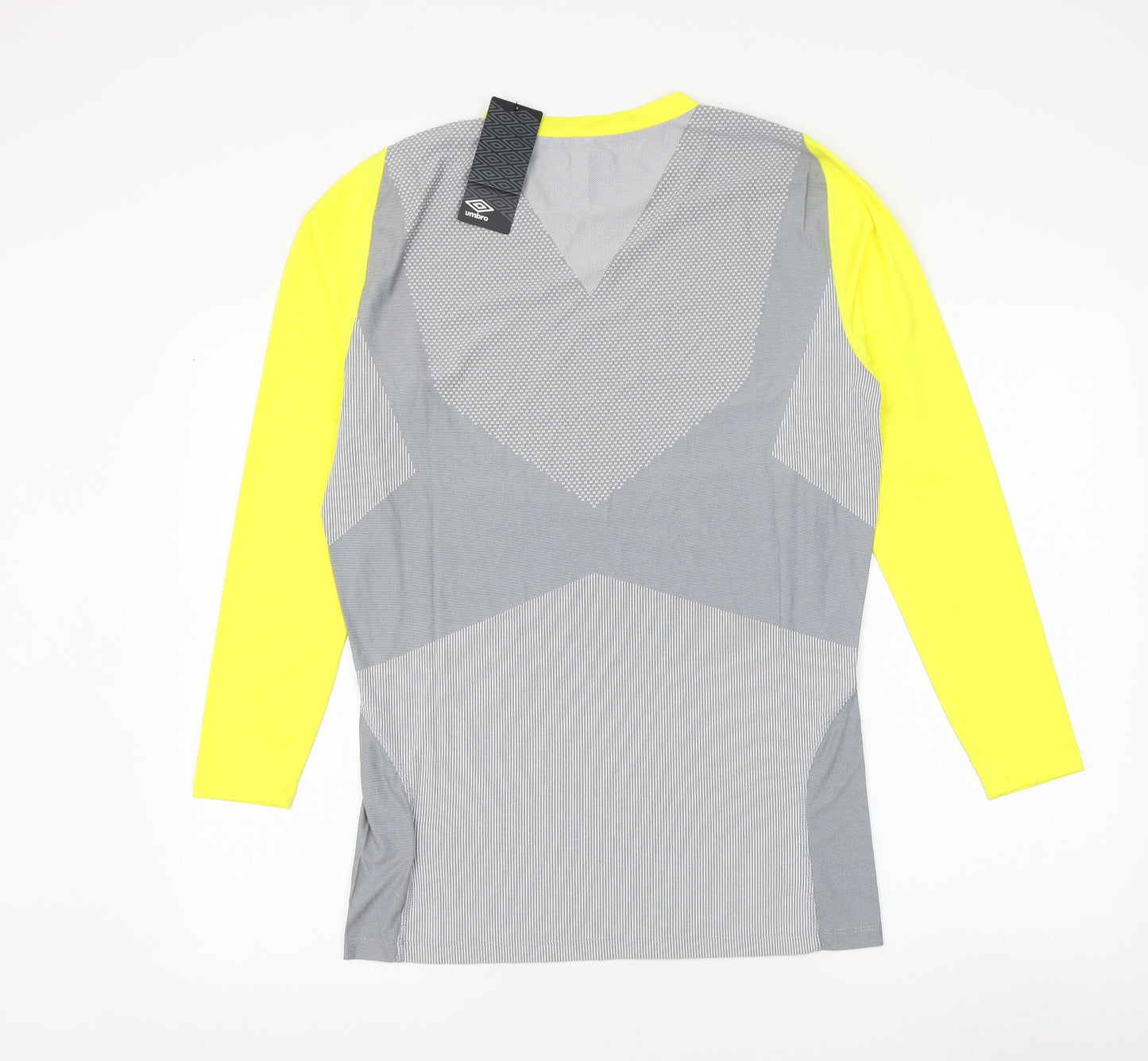 Umbro Mens Grey  Polyester Basic T-Shirt Size XL Round Neck Pullover