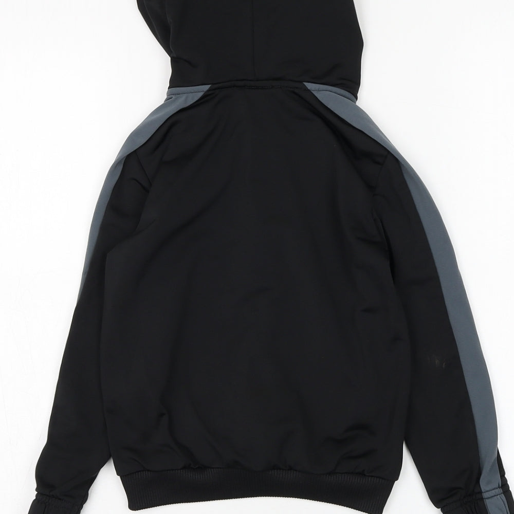 PUMA Boys Black  Polyester Full Zip Hoodie Size 5-6 Years  Zip