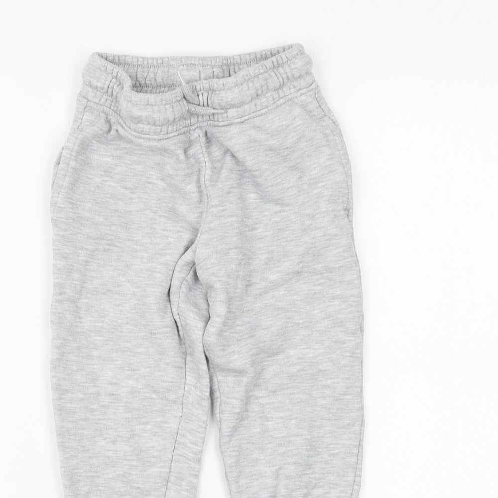 Dunnes Stores Boys Grey  Cotton Jogger Trousers Size 5 Years  Regular Pullover