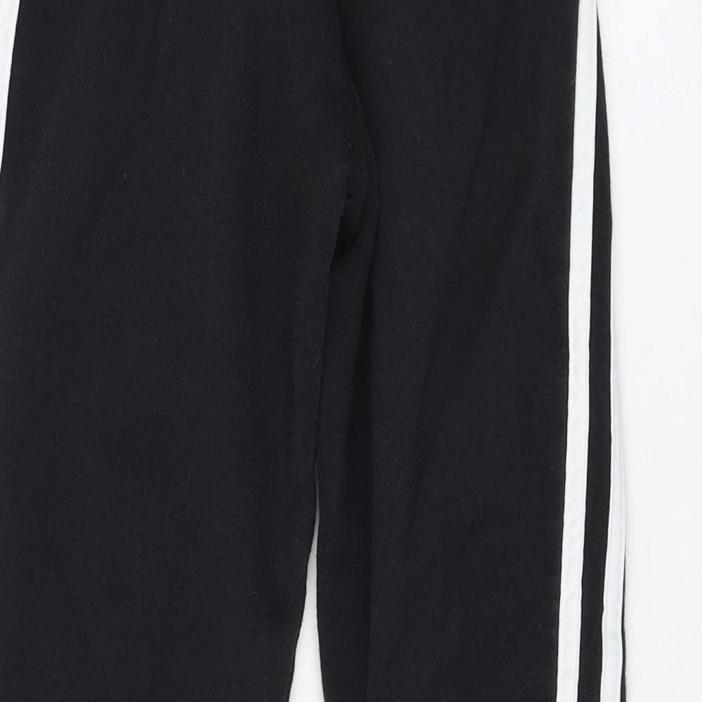 adidas Boys Black  Cotton Jogger Trousers Size 6-7 Years  Regular Pullover
