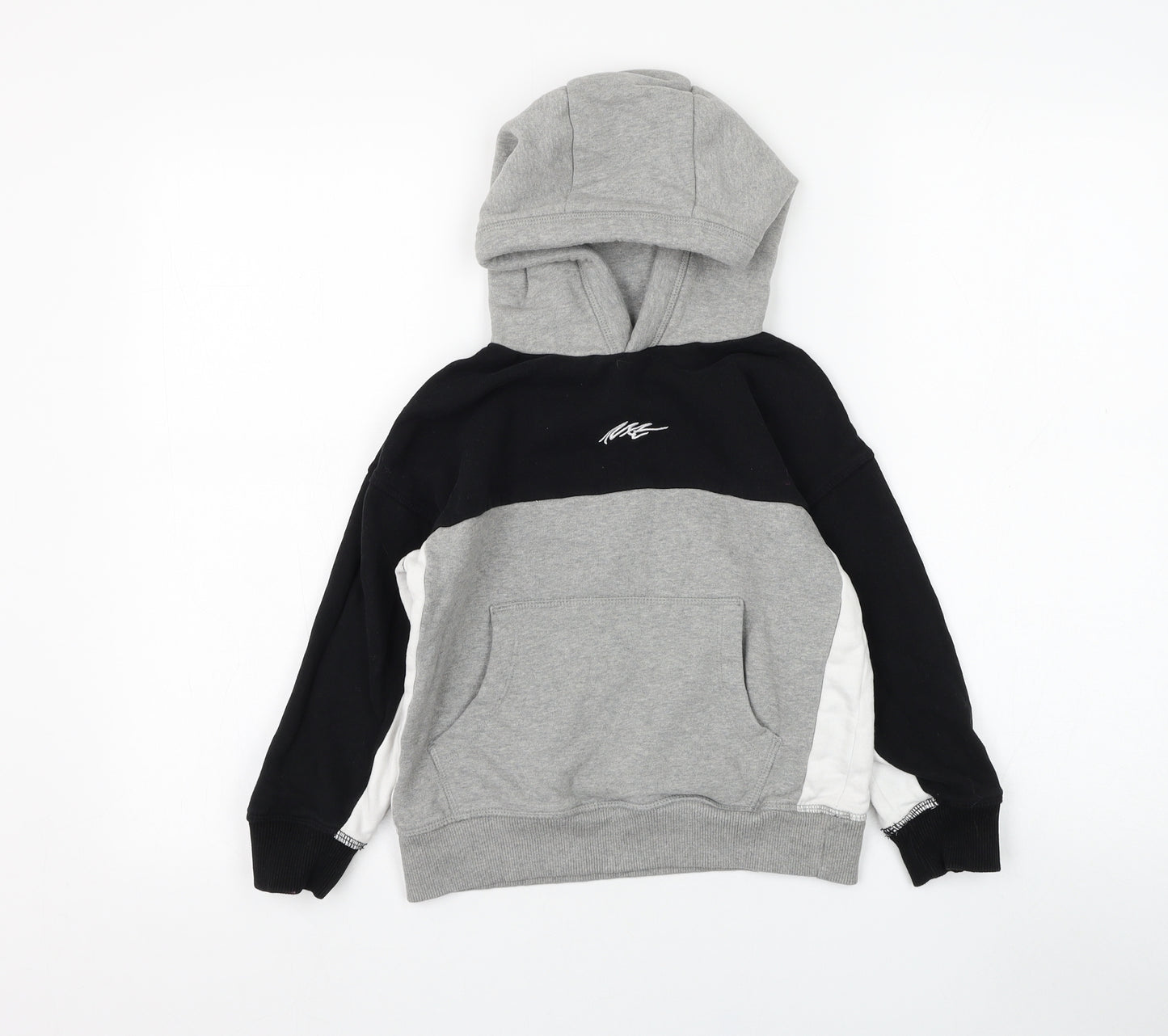NEXT Boys Grey  Cotton Pullover Hoodie Size 7 Years  Pullover
