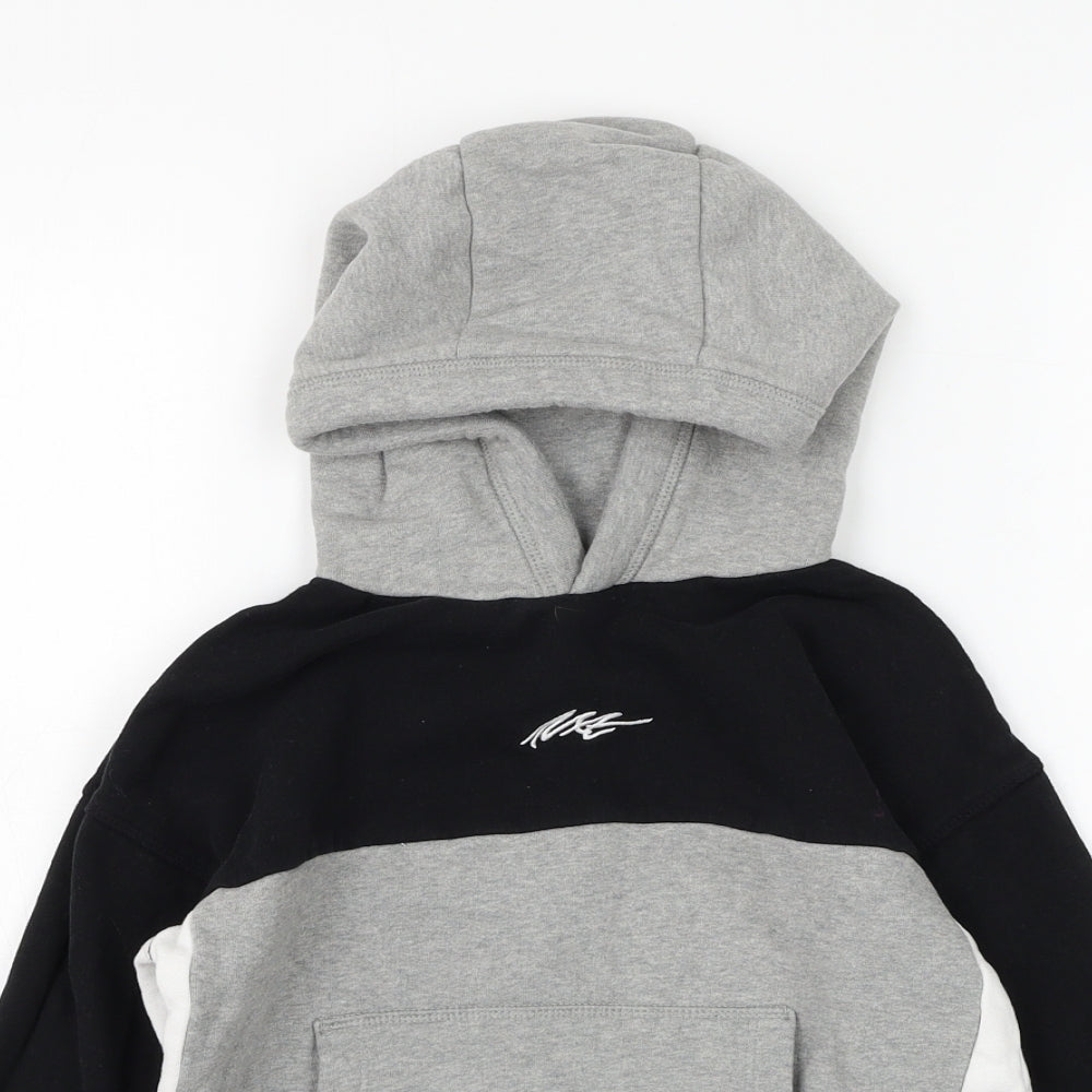 NEXT Boys Grey  Cotton Pullover Hoodie Size 7 Years  Pullover