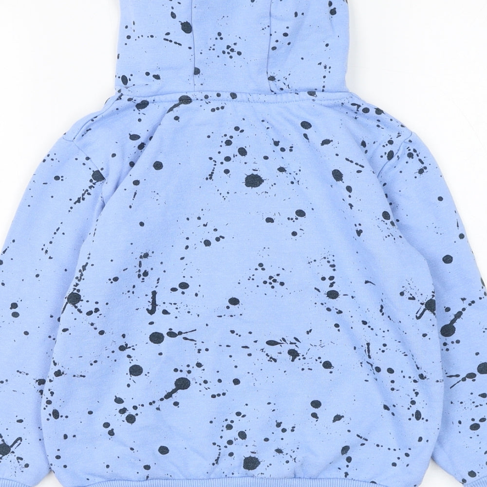 Dunnes Stores Boys Blue  Cotton Pullover Hoodie Size 6-7 Years  Pullover