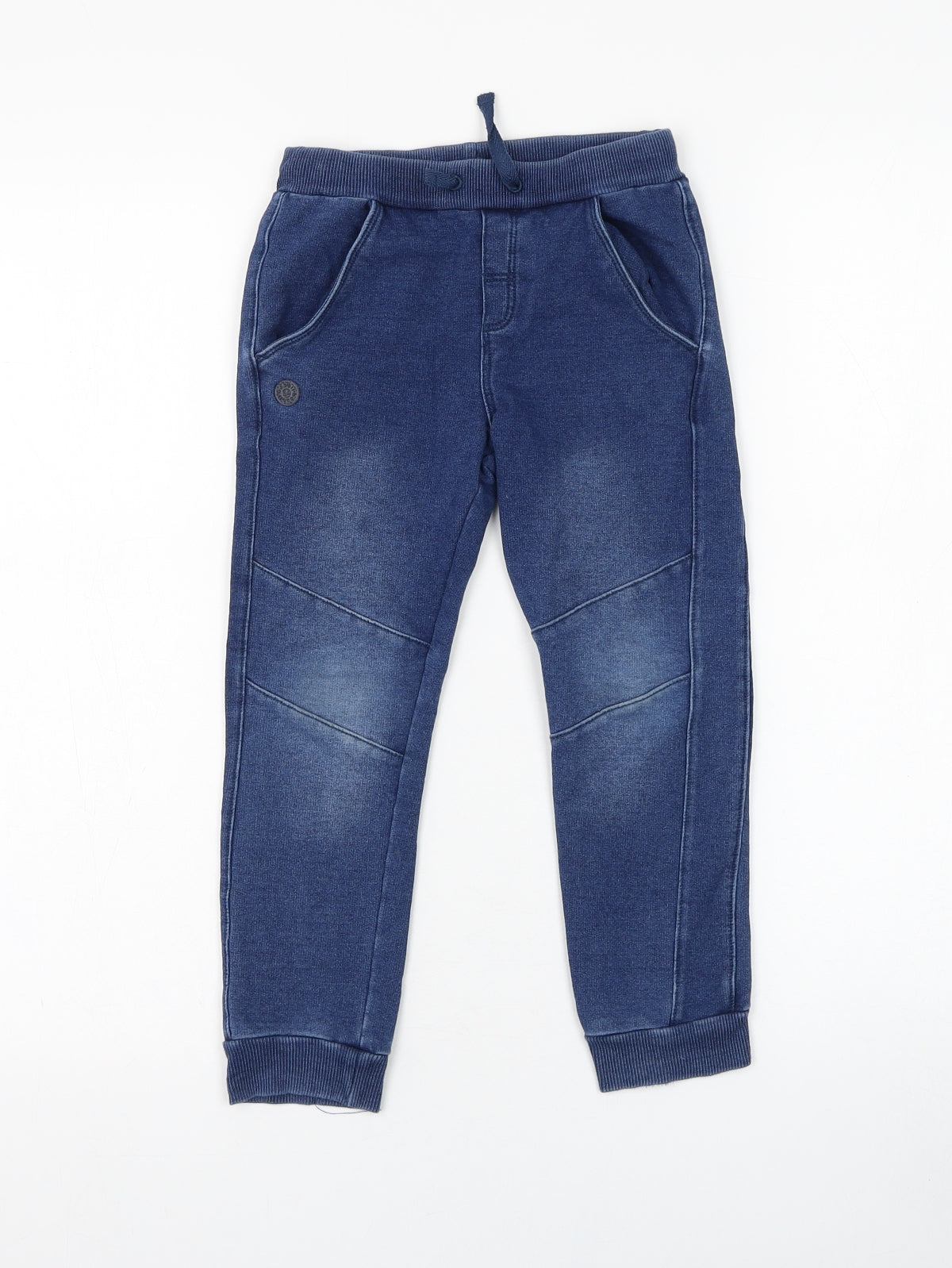 Boboli Boys Blue  Cotton Jogger Trousers Size 5 Years  Regular Drawstring