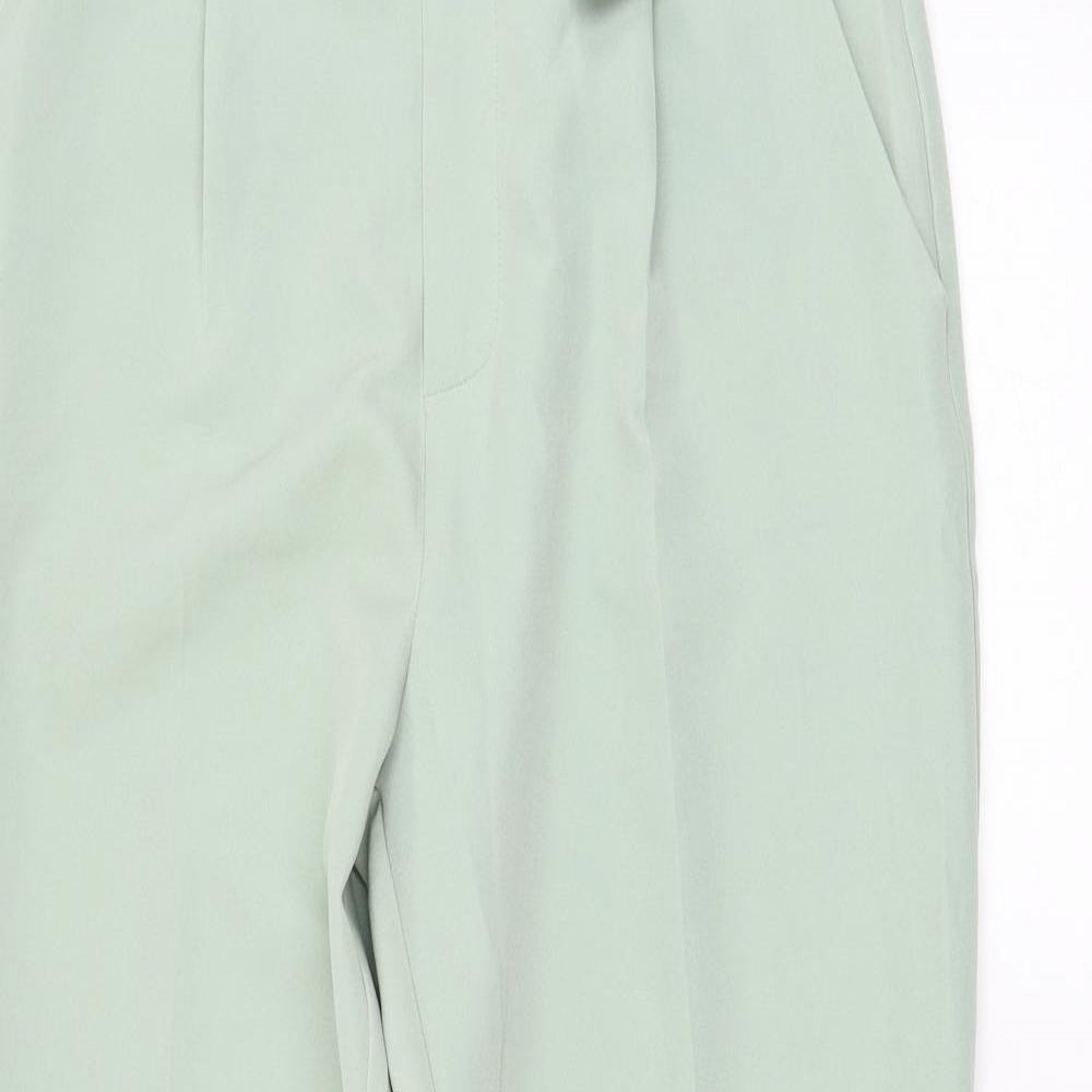 Quiz Womens Green  Polyester Trousers  Size 10 L27 in Regular Zip