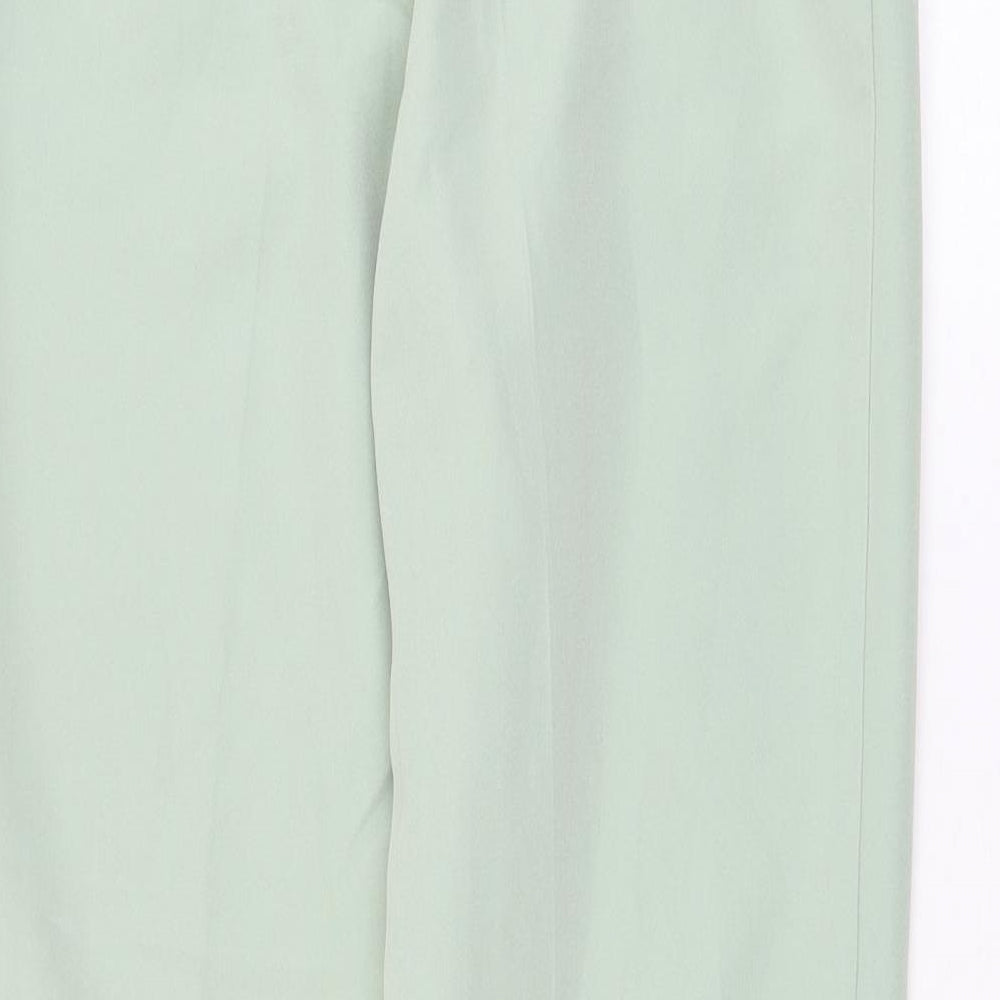 Quiz Womens Green  Polyester Trousers  Size 10 L27 in Regular Zip