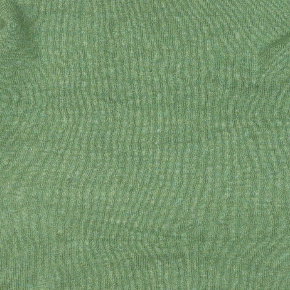 Marks and Spencer Womens Green V-Neck  Acrylic Pullover Jumper Size L