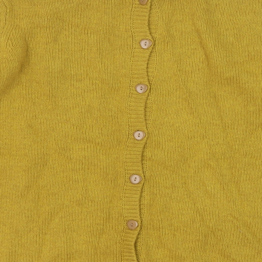 Seasalt Cornwall Womens Yellow Round Neck  Viscose Pullover Jumper Size 10