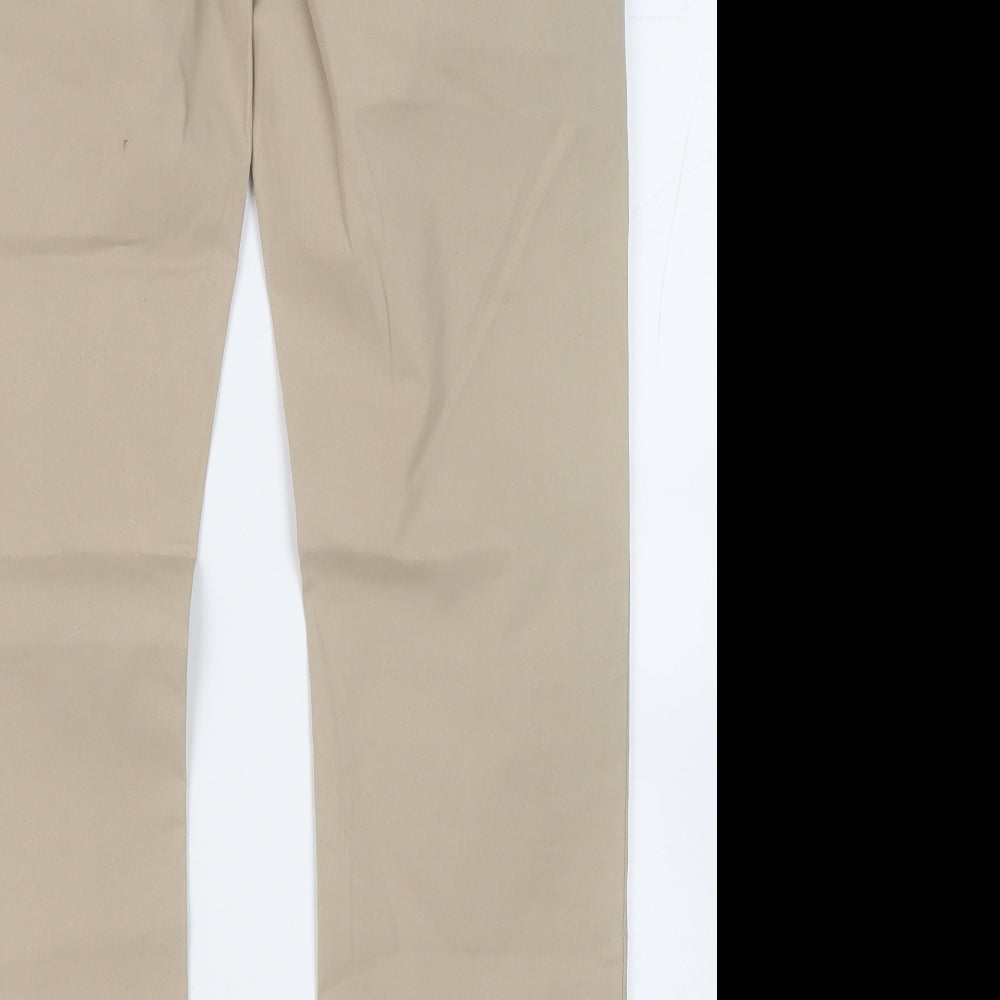 Tommy Hilfiger Mens Beige  Cotton Chino Trousers Size 32 in L31 in Regular
