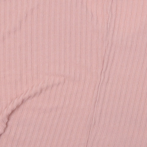 New Look Womens Pink Round Neck  Polyester Pullover Jumper Size M