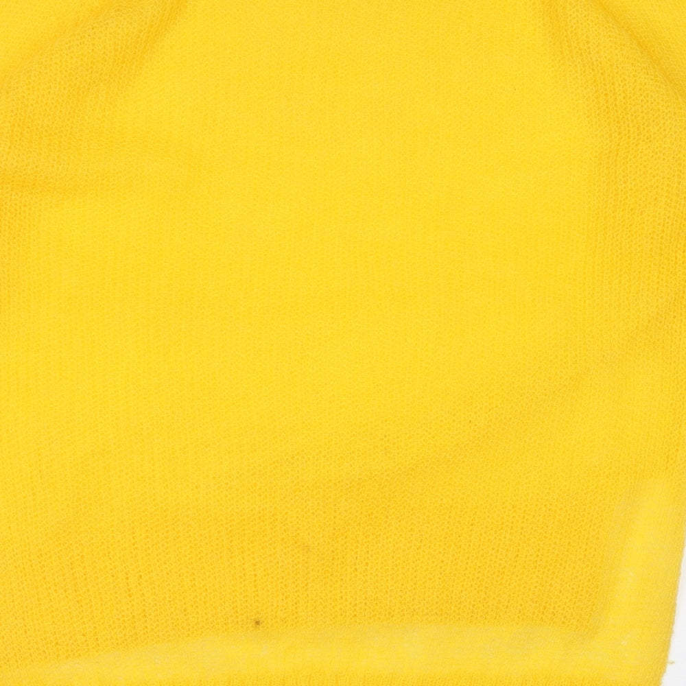F&F Womens Yellow Round Neck  Acrylic Pullover Jumper Size 14
