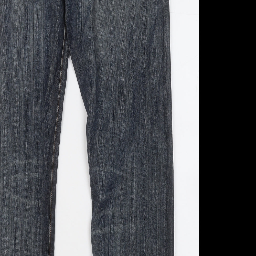Signature by Levi Strauss & Co. Mens Blue  Cotton Straight Jeans Size 34 in L32 in Regular