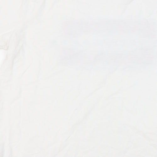 New Look Womens White  Cotton Basic T-Shirt Size 10 Round Neck - New York City Heartbreaker