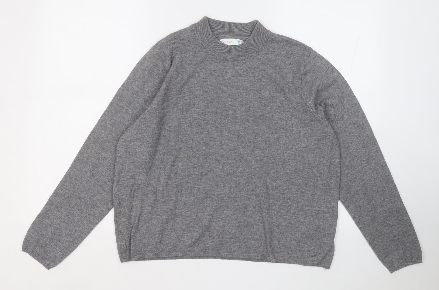 Primark Womens Grey Round Neck  Polyester Pullover Jumper Size 14