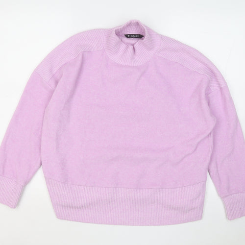 Dunnes Stores Womens Pink Mock Neck  Polyester Pullover Jumper Size M