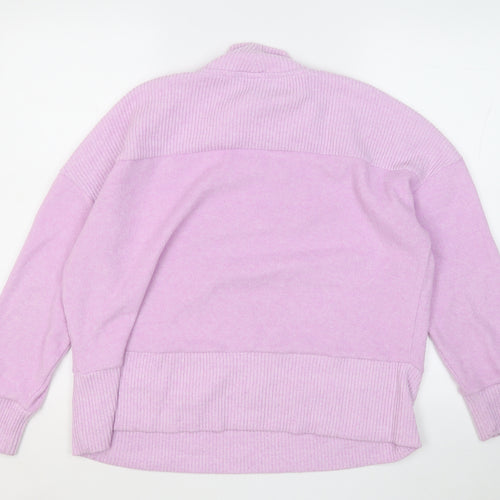 Dunnes Stores Womens Pink Mock Neck  Polyester Pullover Jumper Size M