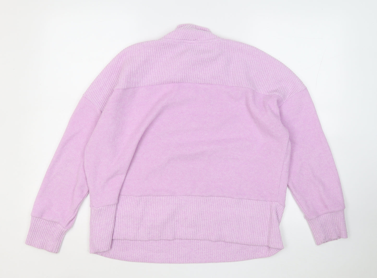 Dunnes Stores Womens Pink Mock Neck  Polyester Pullover Jumper Size M