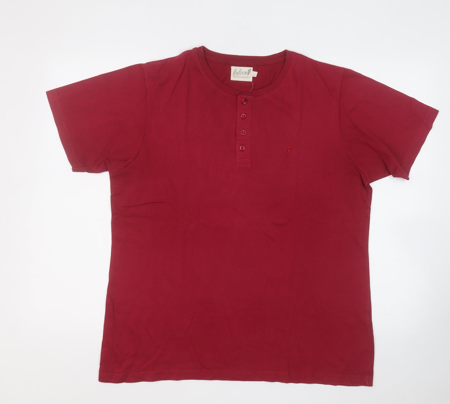 Onfire Mens Red  Cotton  T-Shirt Size L Round Neck