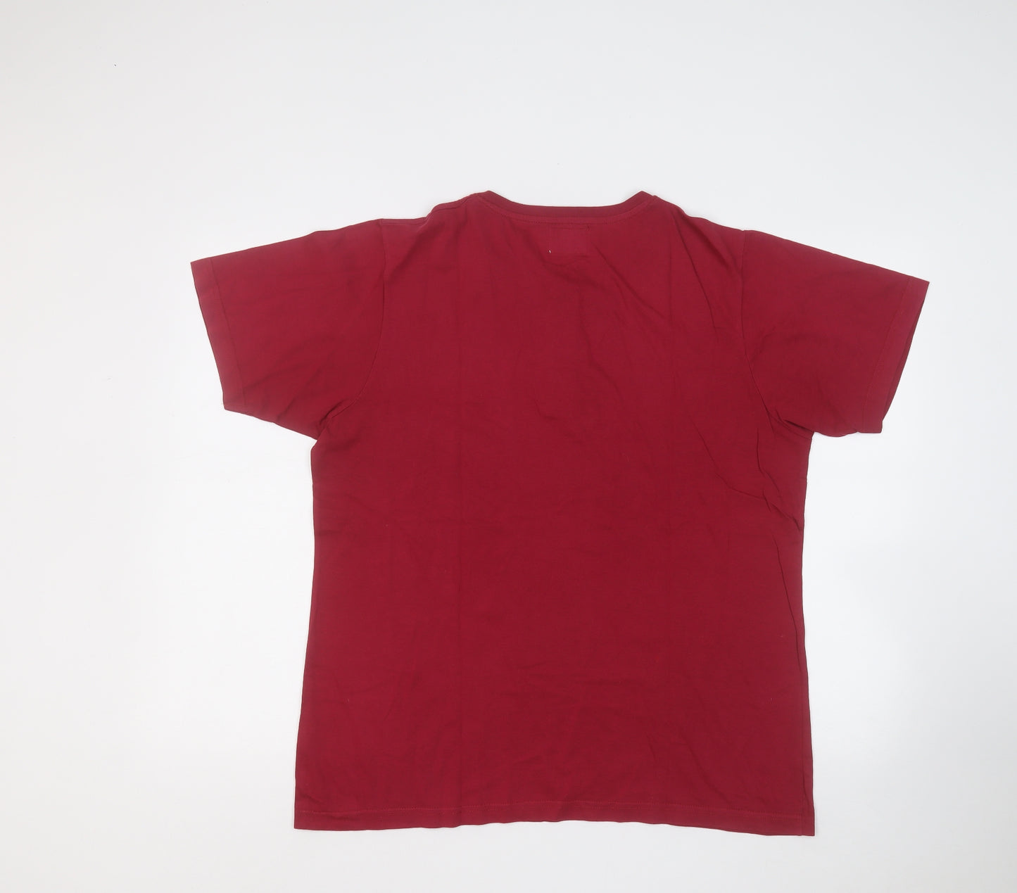 Onfire Mens Red  Cotton  T-Shirt Size L Round Neck