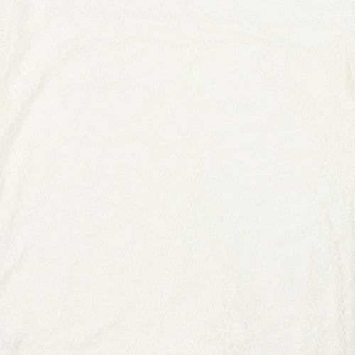 Kaffe Womens White Round Neck Floral Polyimide Pullover Jumper Size L