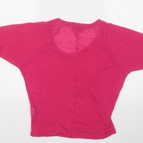internacionate Womens Pink Round Neck  Polyester Pullover Jumper Size 8