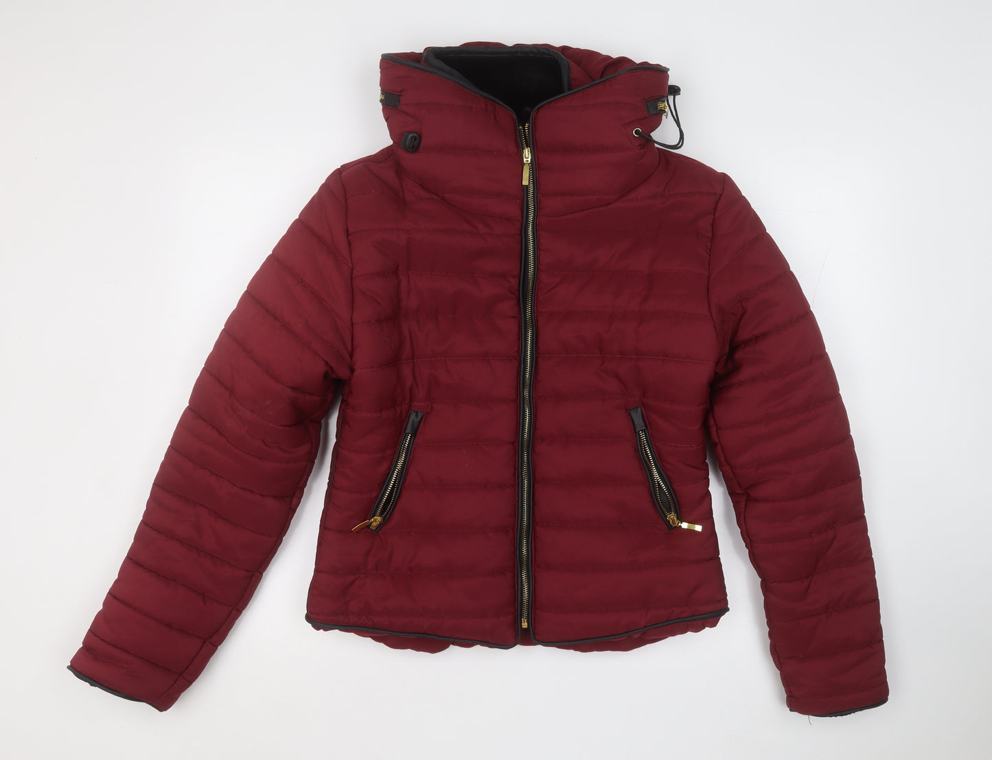 RISING Womens Red   Puffer Jacket Coat Size M