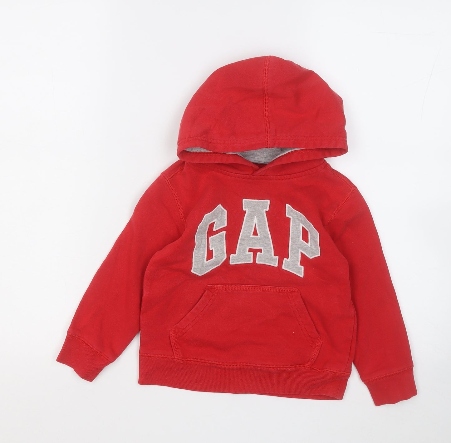 Gap Boys Red  Cotton Pullover Hoodie Size 4 Years
