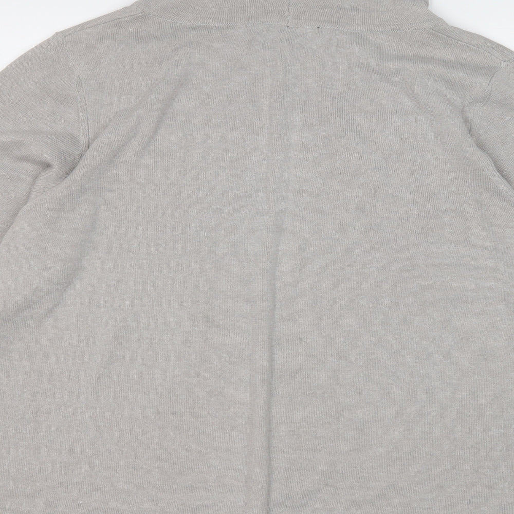 Crew Clothing Womens Grey Roll Neck  Cotton Pullover Jumper Size 18