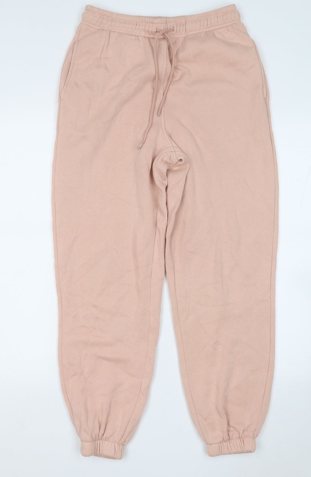 Topshop Womens Pink  Cotton Jogger Trousers Size S L25 in Regular