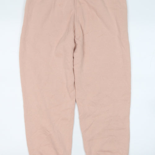 Topshop Womens Pink  Cotton Jogger Trousers Size S L25 in Regular