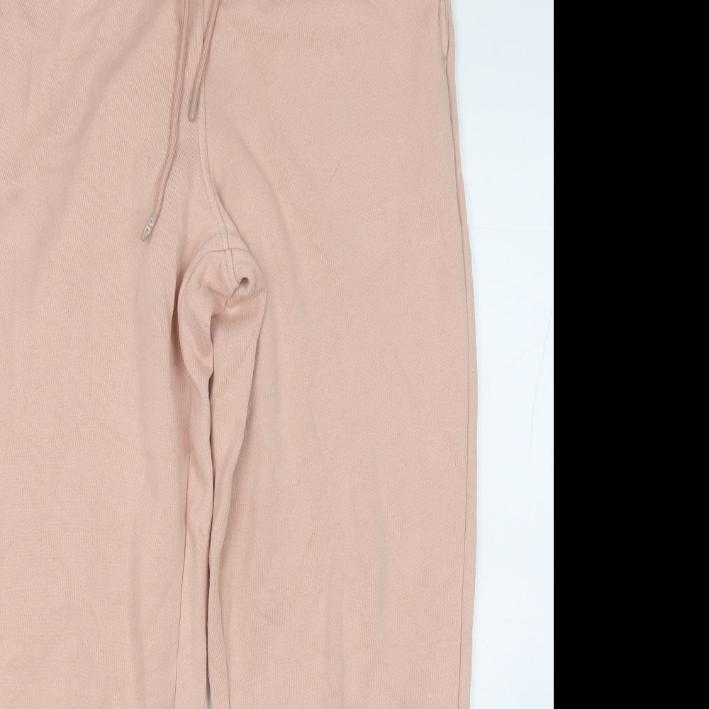 Topshop Womens Pink  Cotton Jogger Trousers Size S L25 in Regular
