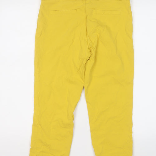 Jasmine & Juliana Womens Yellow  Nylon Trousers  Size 10 L20 in Regular
