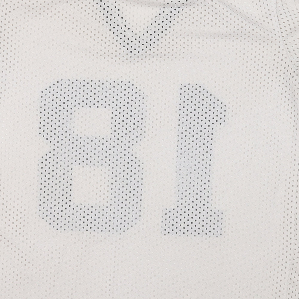 Topshop Womens White  Polyester Basic T-Shirt Size 10 V-Neck - 18