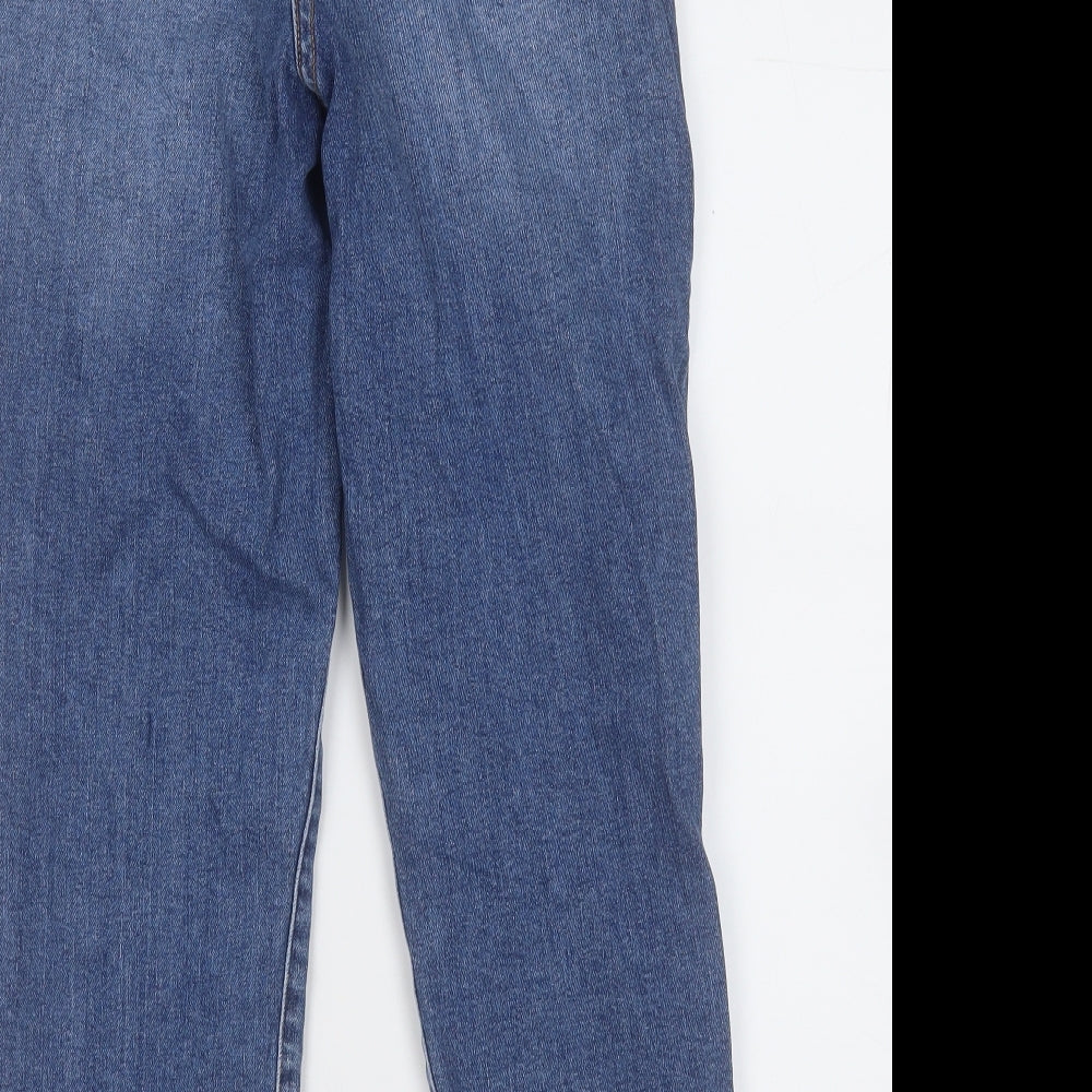 Papaya Womens Blue  Cotton Straight Jeans Size 10 L24 in Regular