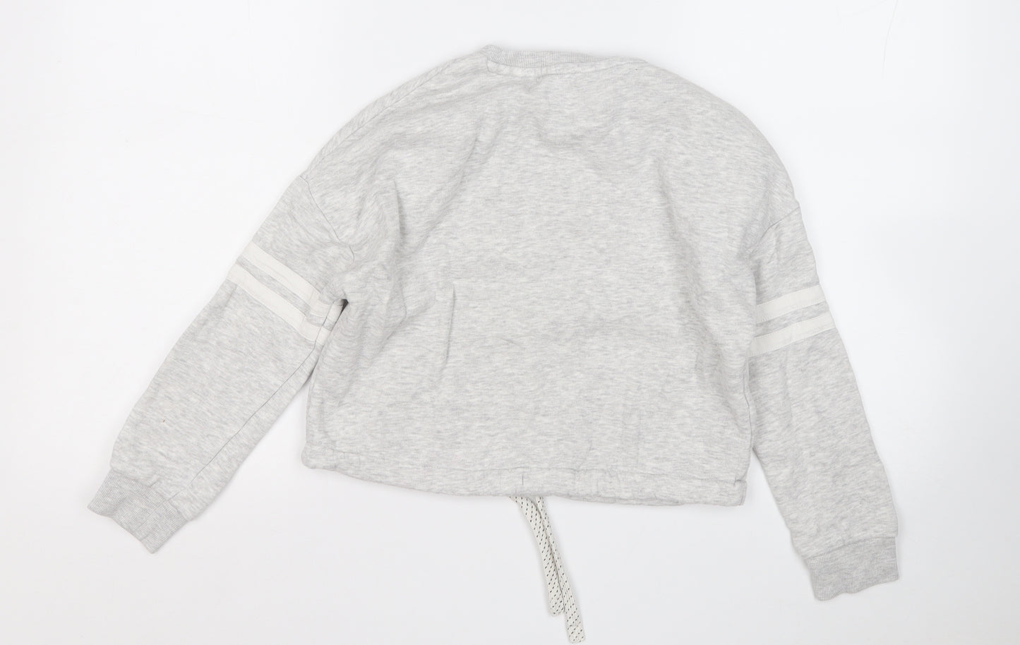 Marks and Spencer Girls Grey  Cotton Pullover Sweatshirt Size 8-9 Years