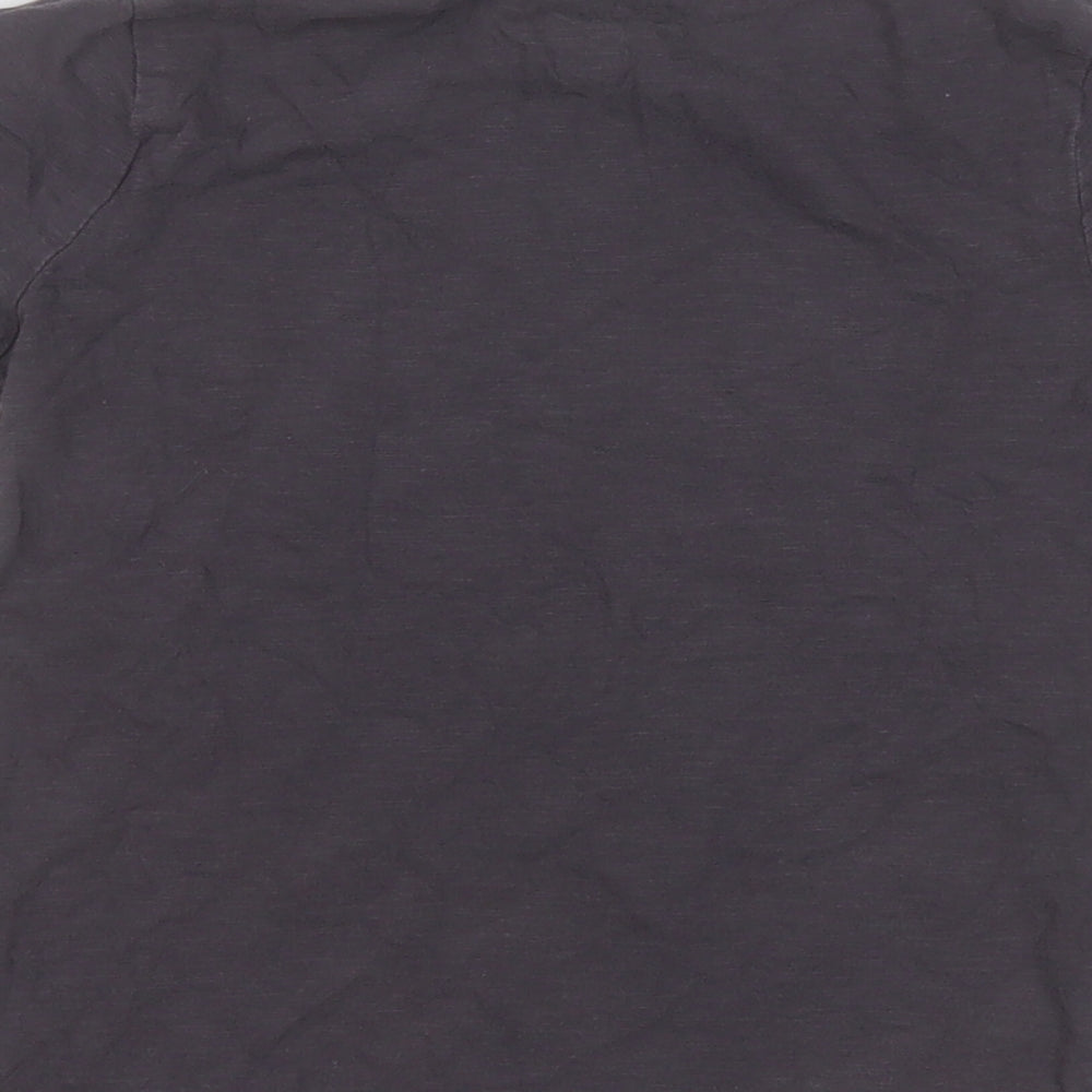 F&F Girls Grey  Cotton Basic T-Shirt Size 7-8 Years Round Neck  - Unicorn