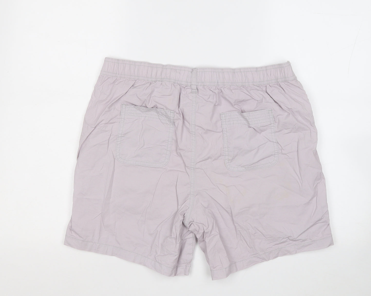 Dunnes Stores Womens Purple Cotton Chino Shorts Size 14 Regular