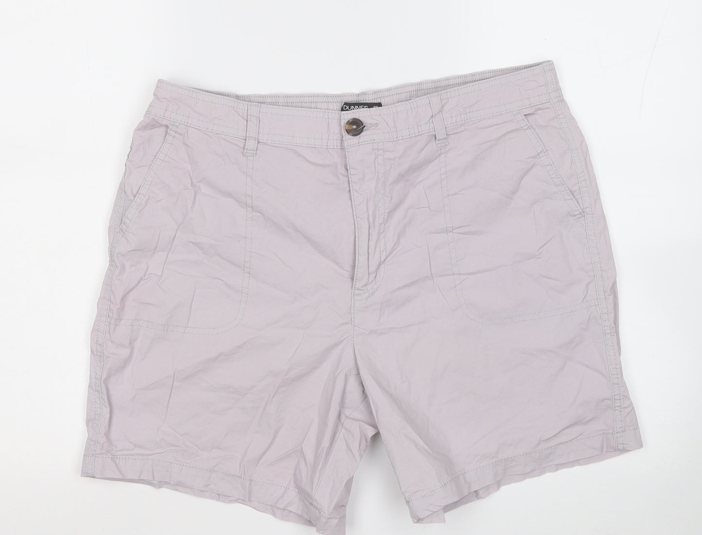 Dunnes Stores Womens Purple Cotton Chino Shorts Size 14 Regular