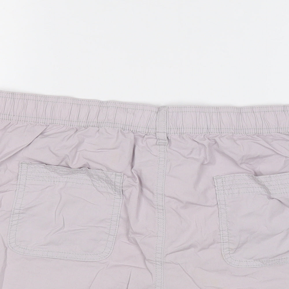 Dunnes Stores Womens Purple Cotton Chino Shorts Size 14 Regular