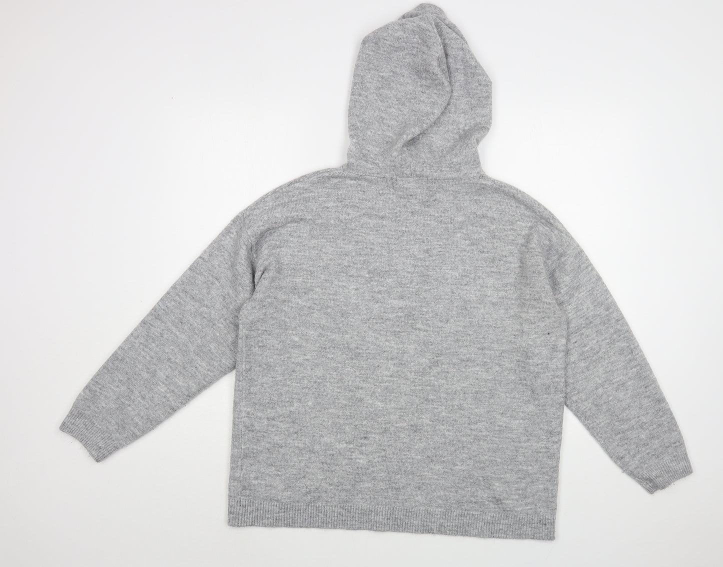 Dunnes Stores Womens Grey  Acrylic Pullover Hoodie Size M  Pullover