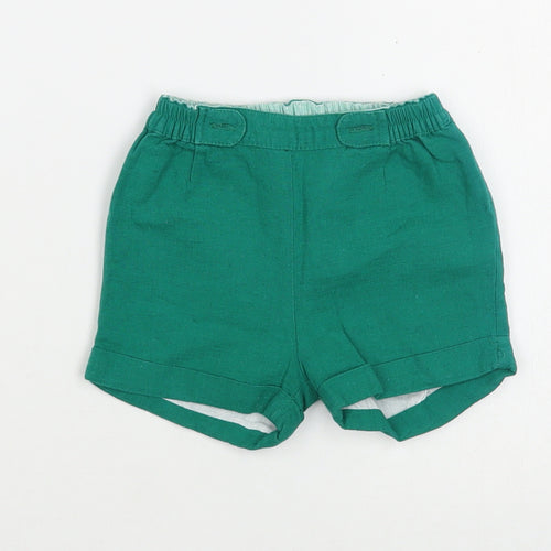 Mayoral Baby Green  Cotton Cropped Trousers Size 6-9 Months