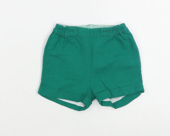 Mayoral Baby Green  Cotton Cropped Trousers Size 6-9 Months