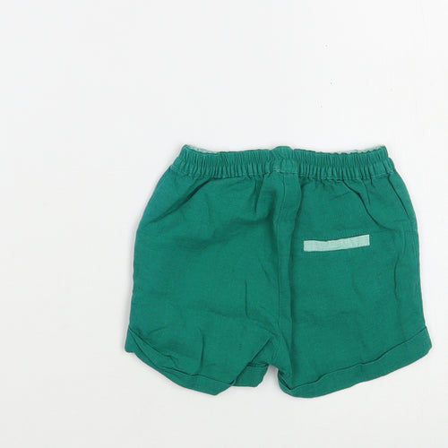 Mayoral Baby Green  Cotton Cropped Trousers Size 6-9 Months