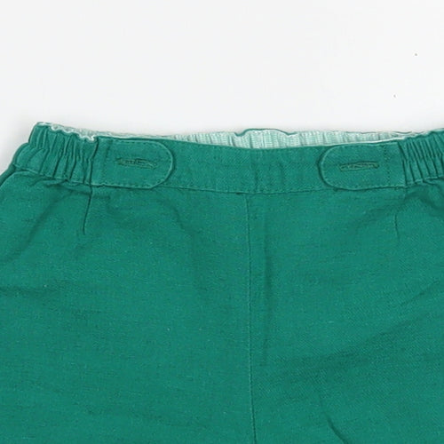 Mayoral Baby Green  Cotton Cropped Trousers Size 6-9 Months
