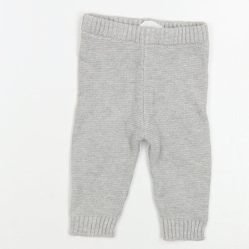 Rene Rofe Baby Grey  Cotton Jogger Leggings Size 3-6 Months