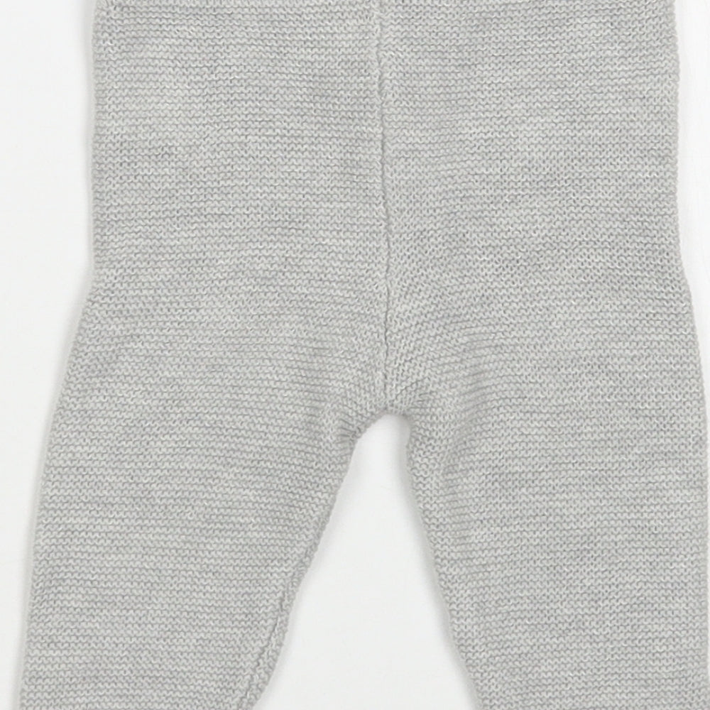 Rene Rofe Baby Grey  Cotton Jogger Leggings Size 3-6 Months