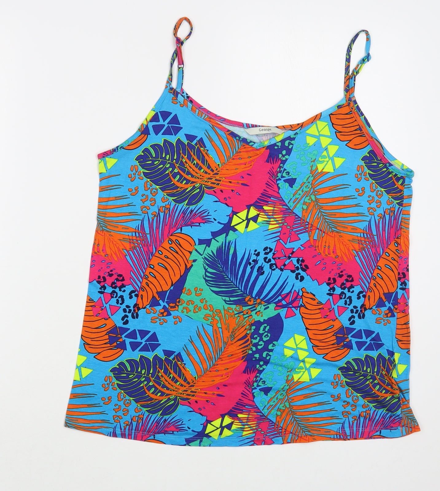 George Womens Multicoloured Floral Viscose Camisole Blouse Size 12 V-Neck
