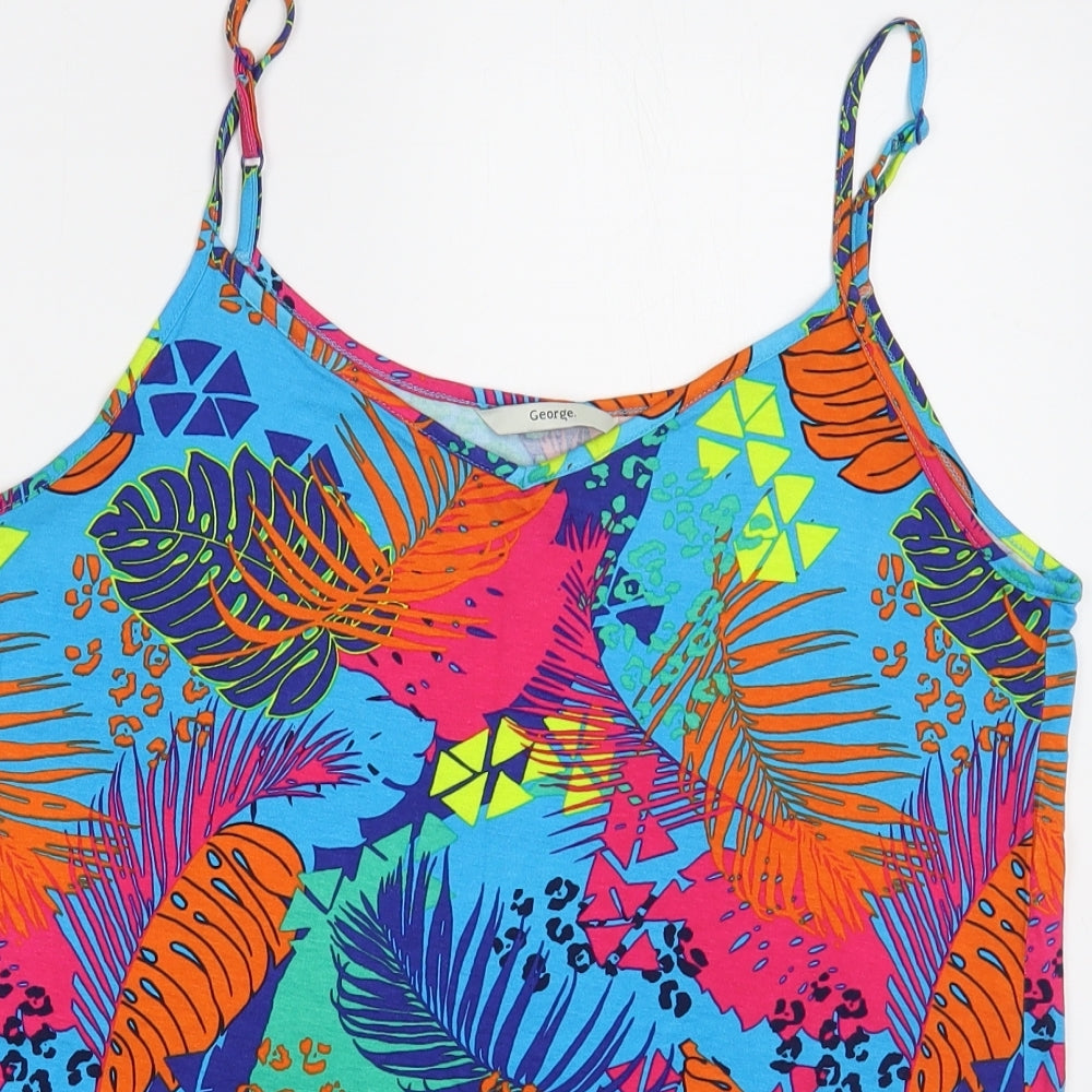George Womens Multicoloured Floral Viscose Camisole Blouse Size 12 V-Neck