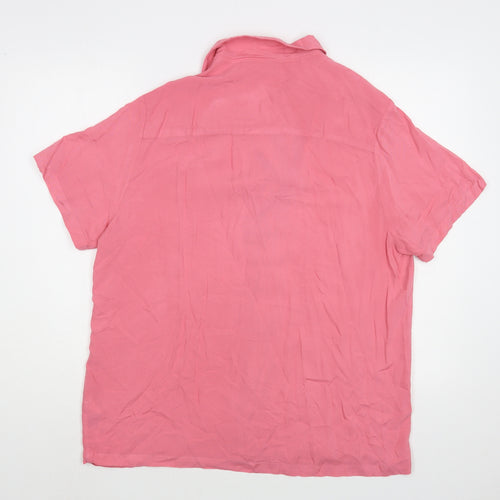 ASOS Mens Pink  Viscose  Button-Up Size S  Button