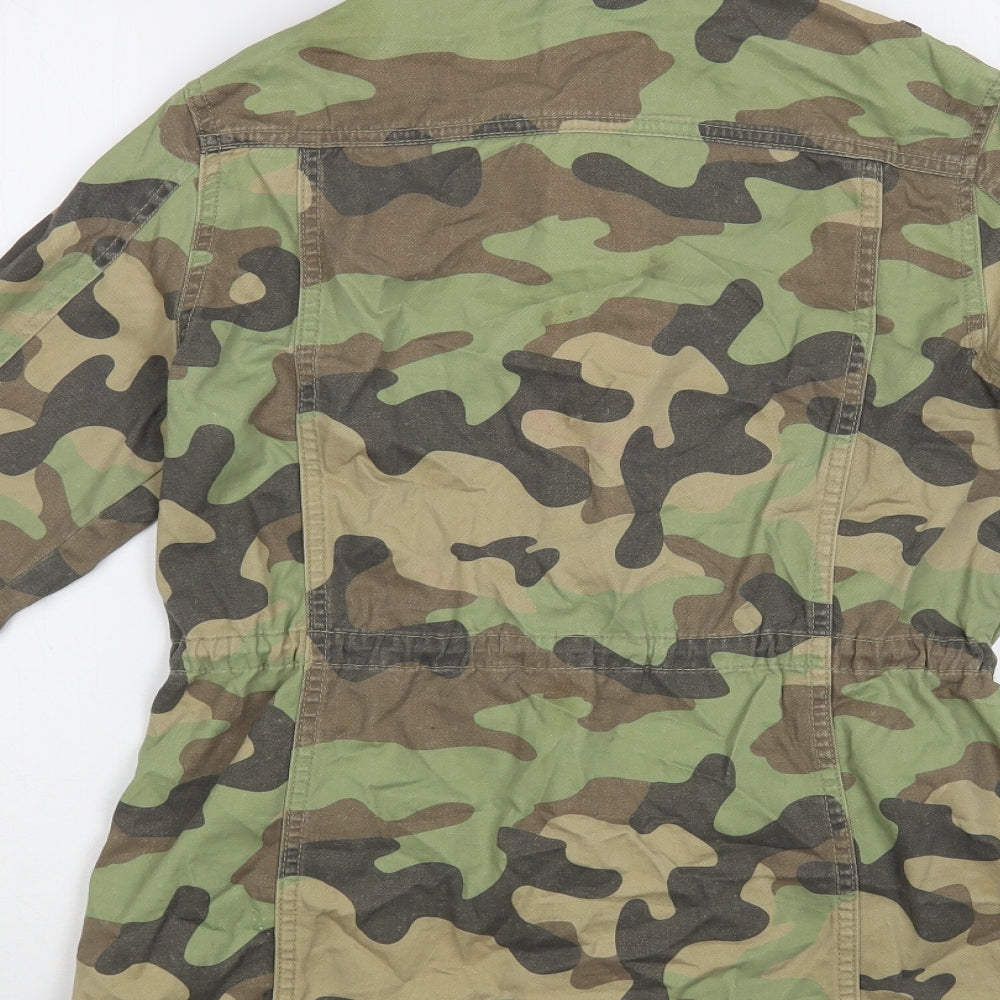 New Look Womens Green Camouflage  Jacket  Size 10  Zip